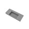Castello Usa Juniper 48 in Solid Surface Wall-Mounted Bathroom Sink in Gray with No Faucet Hole CB-GM-2056-48-G-NH - alternate 2